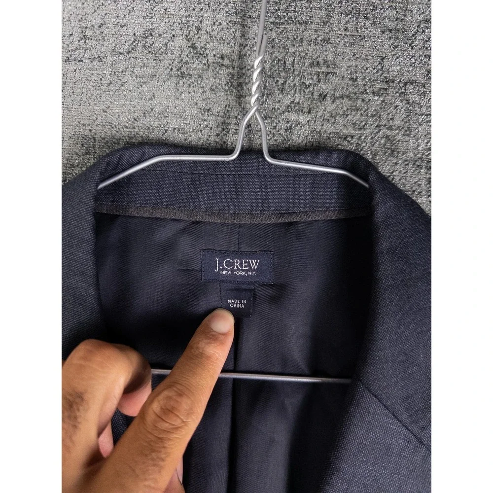 J. Crew Ludlow Blazer Mens 38R Navy‎ Italian Wool Tollegno Slim Dark Academia